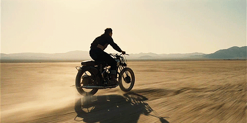 Motorcycle riding desert